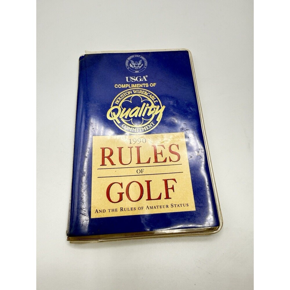 1990 USGA Rules of Golf Book Houston Wire & Cable Sponsored Vintage Handbook